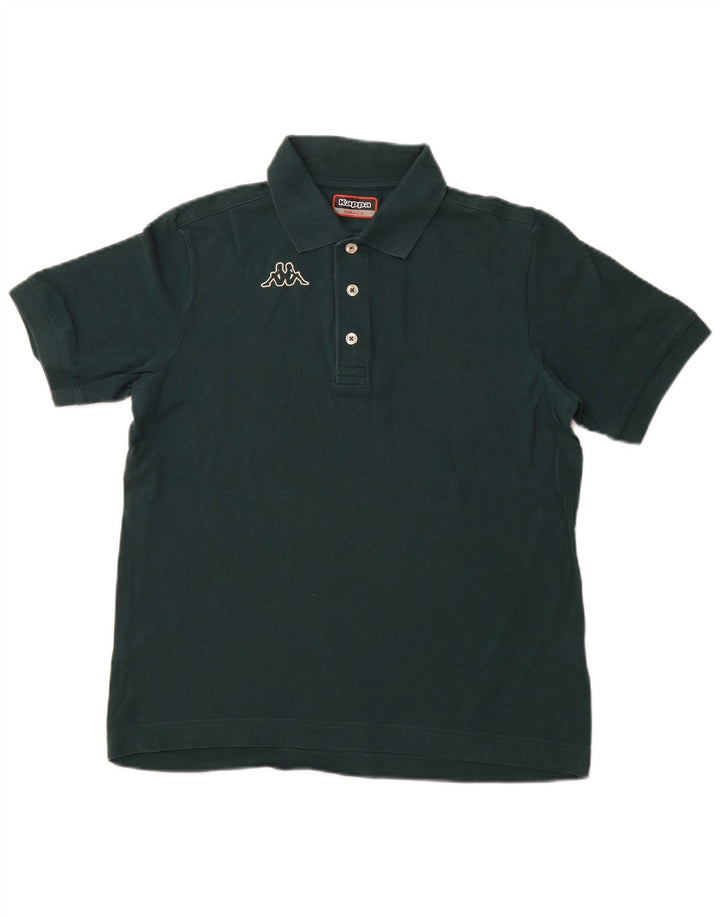 KAPPA Polo gráfico para hombre pequeño de algodón verde
