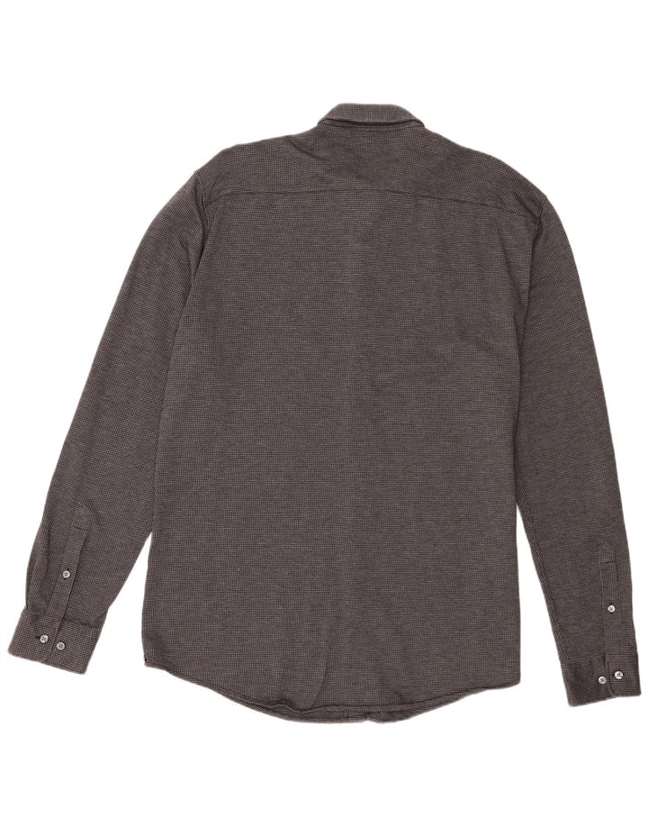 Camisa Hugo Boss Hombre Slim Fit 2XL Pata de Gallo Negra