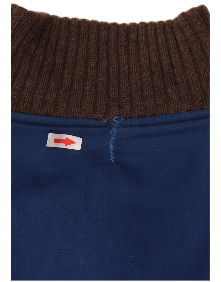 VINTAGE Suéter cárdigan reversible para hombre XL Marrón Fair Isle