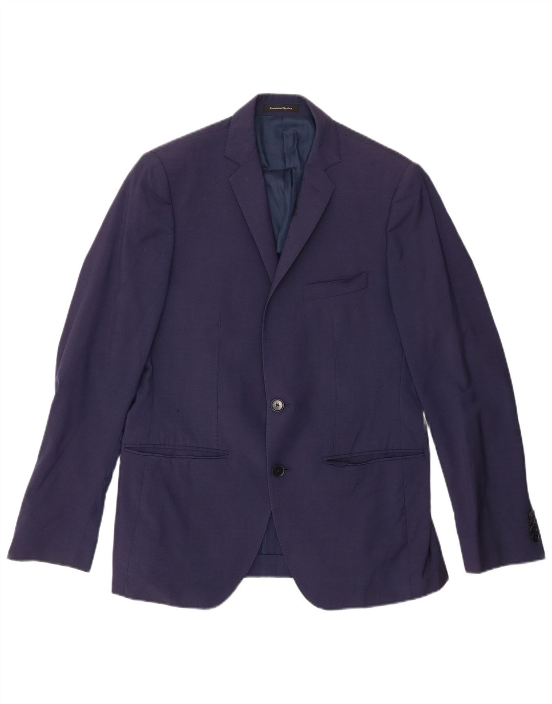 VINTAGE Chaqueta Blazer de 2 Botones para Hombre IT 48 Viscosa Azul Marino Medio