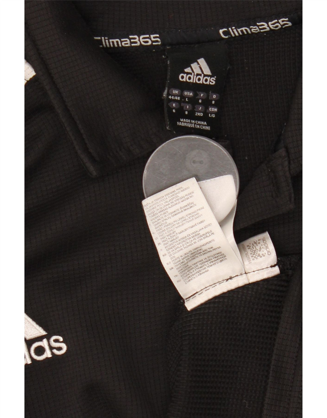 Polo ADIDAS Nueva Zelanda para hombre Reino Unido 44/46 Grande Negro Colorblock