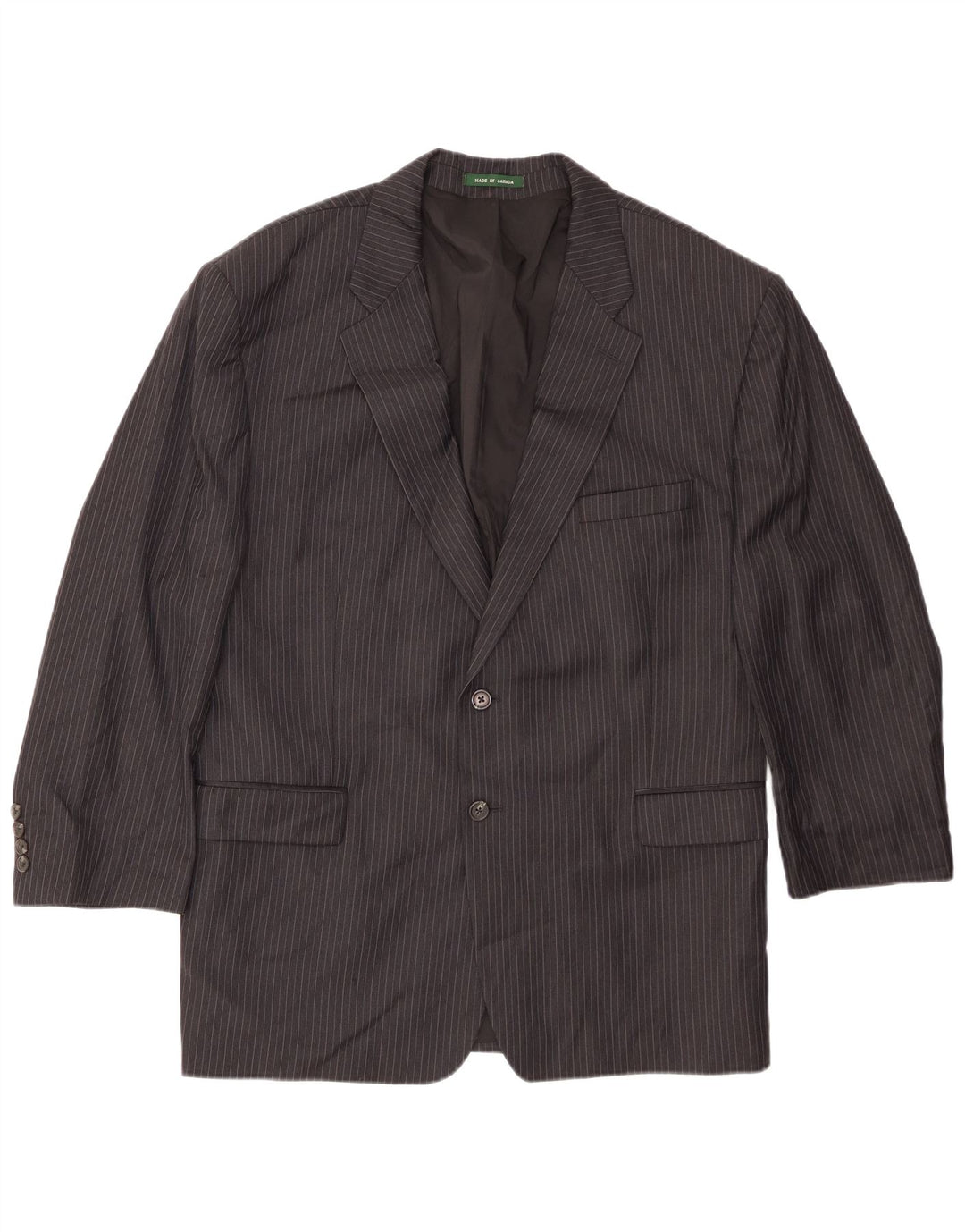 Ralph Lauren Chaqueta Blazer de 2 Botones para Hombre UK 42 XL Lana a Rayas Negra