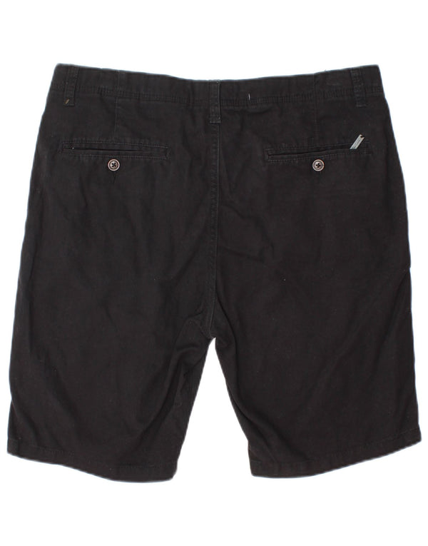 Pierre Cardin Pantalones cortos chinos de corte regular para hombre Mediano W32 Algodón negro
