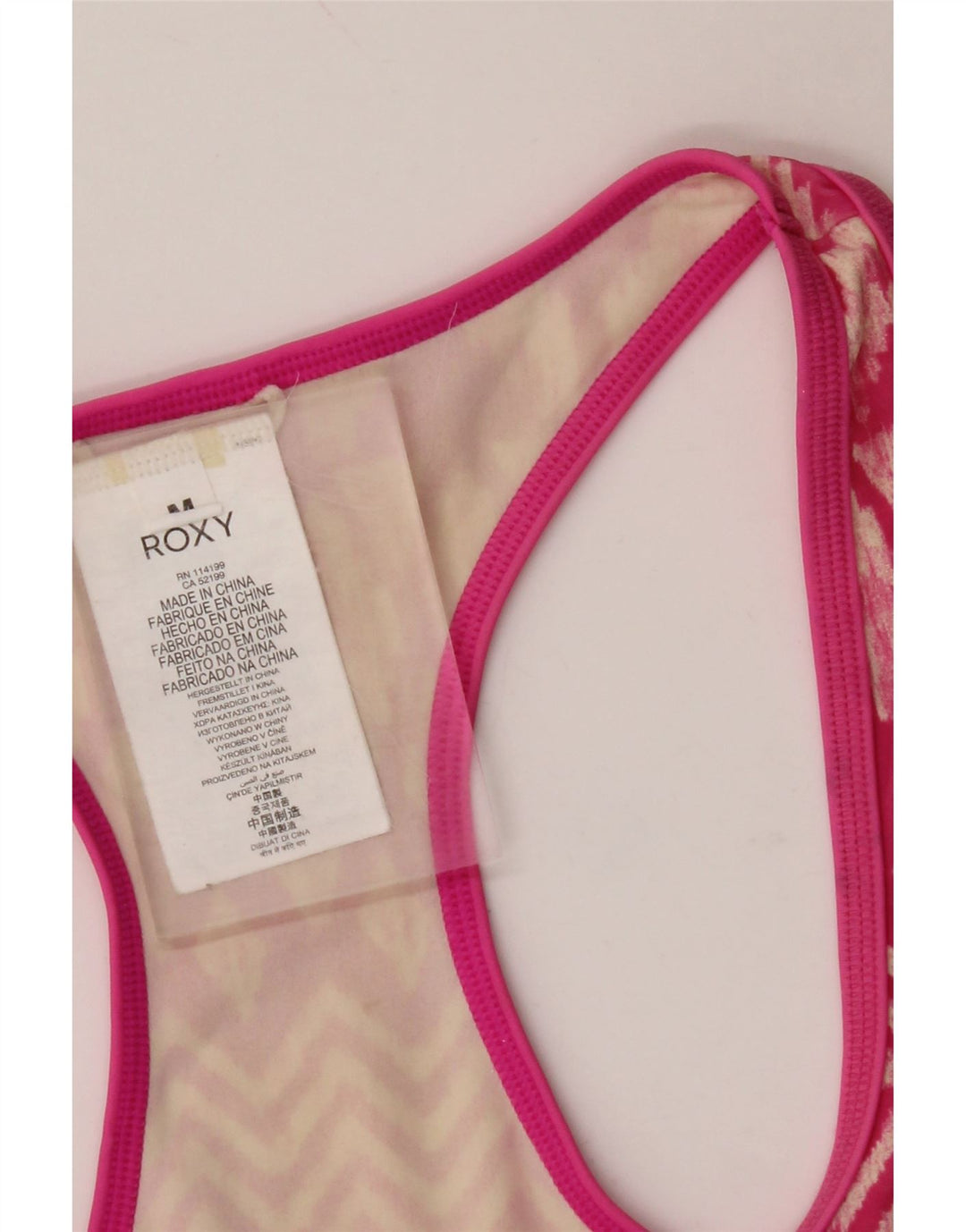 Camiseta sin mangas para mujer ROXY UK 12 Medium Pink Ikat Polyamide