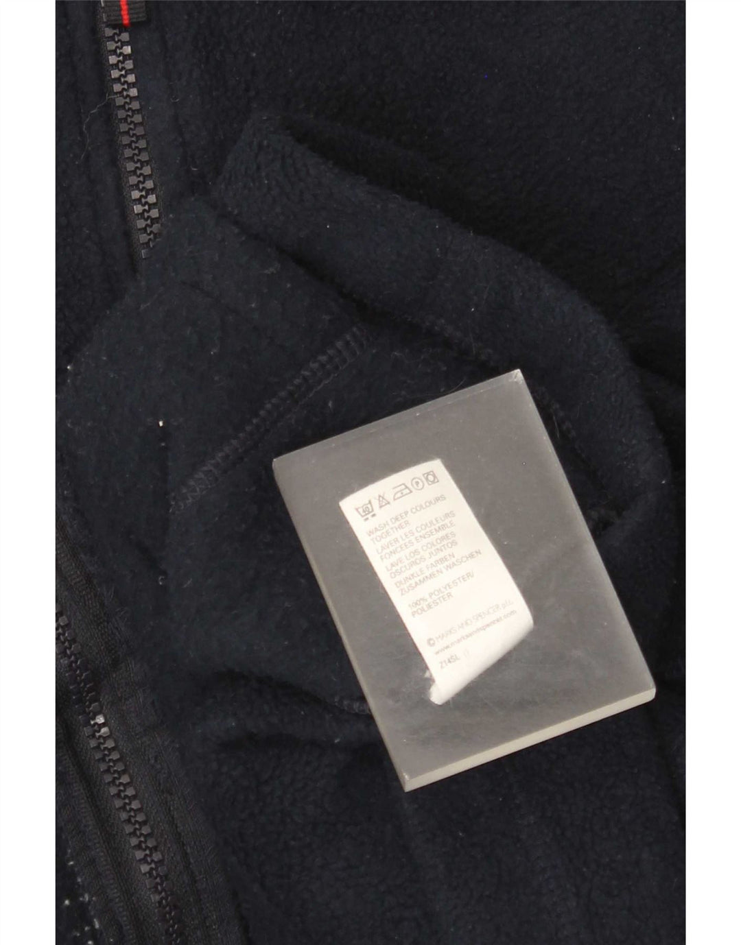 Marks & Spencer Chaleco polar para hombre UK 42 XL Poliéster azul marino