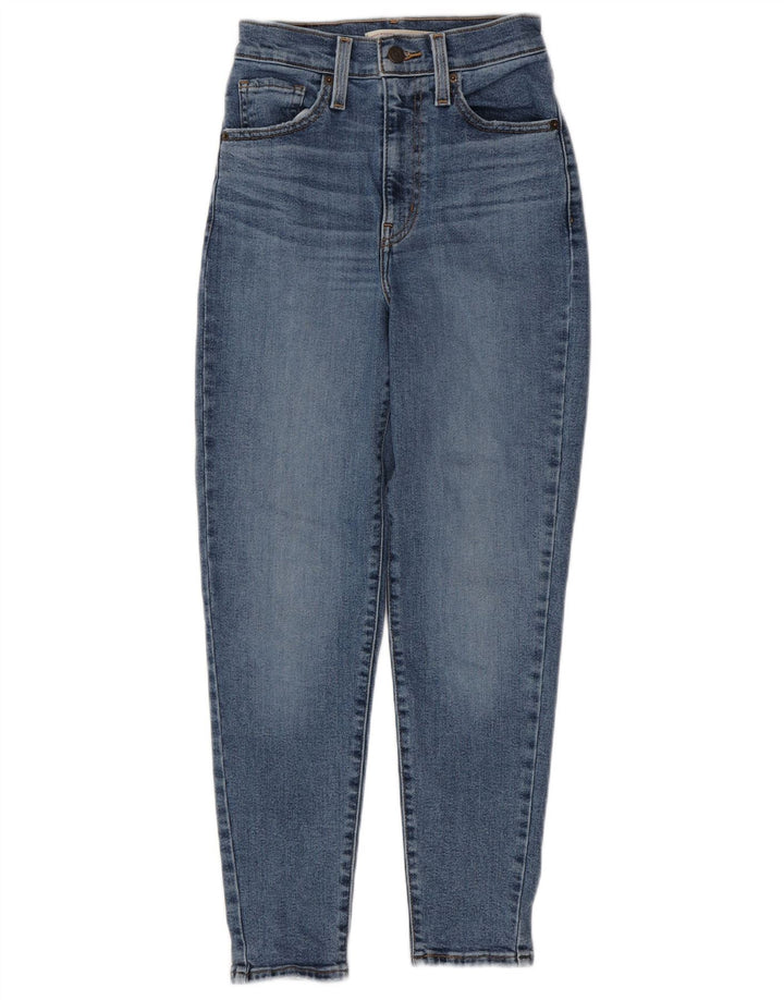 LEVI'S Jeans Cónicos De Cintura Alta Para Mujer W24 L27 Algodón Azul