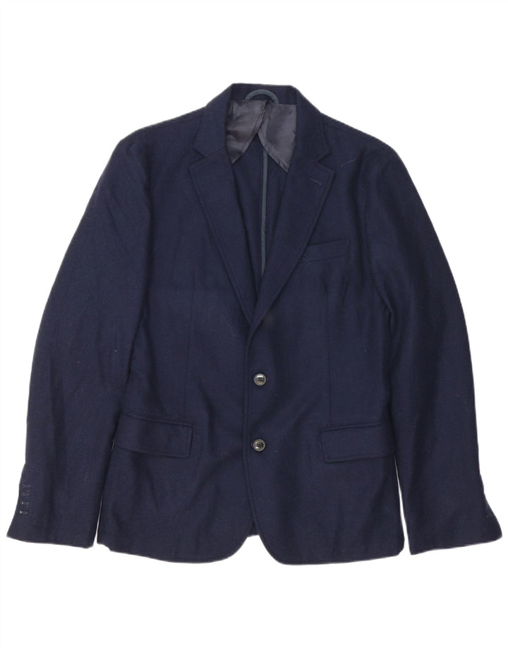 Trussardi Jeans Chaqueta tipo blazer de 2 botones para hombre IT 48 Medium Azul marino
