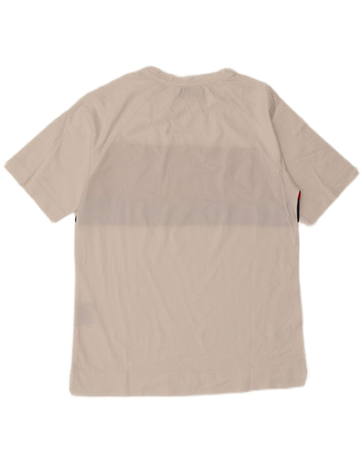 Kappa Hombre Camiseta Top Medium Blanco Colorblock Algodón