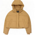 Zara Mujer Chaqueta Acolchada Extragrande Con Capucha UK 44 Medium Beige