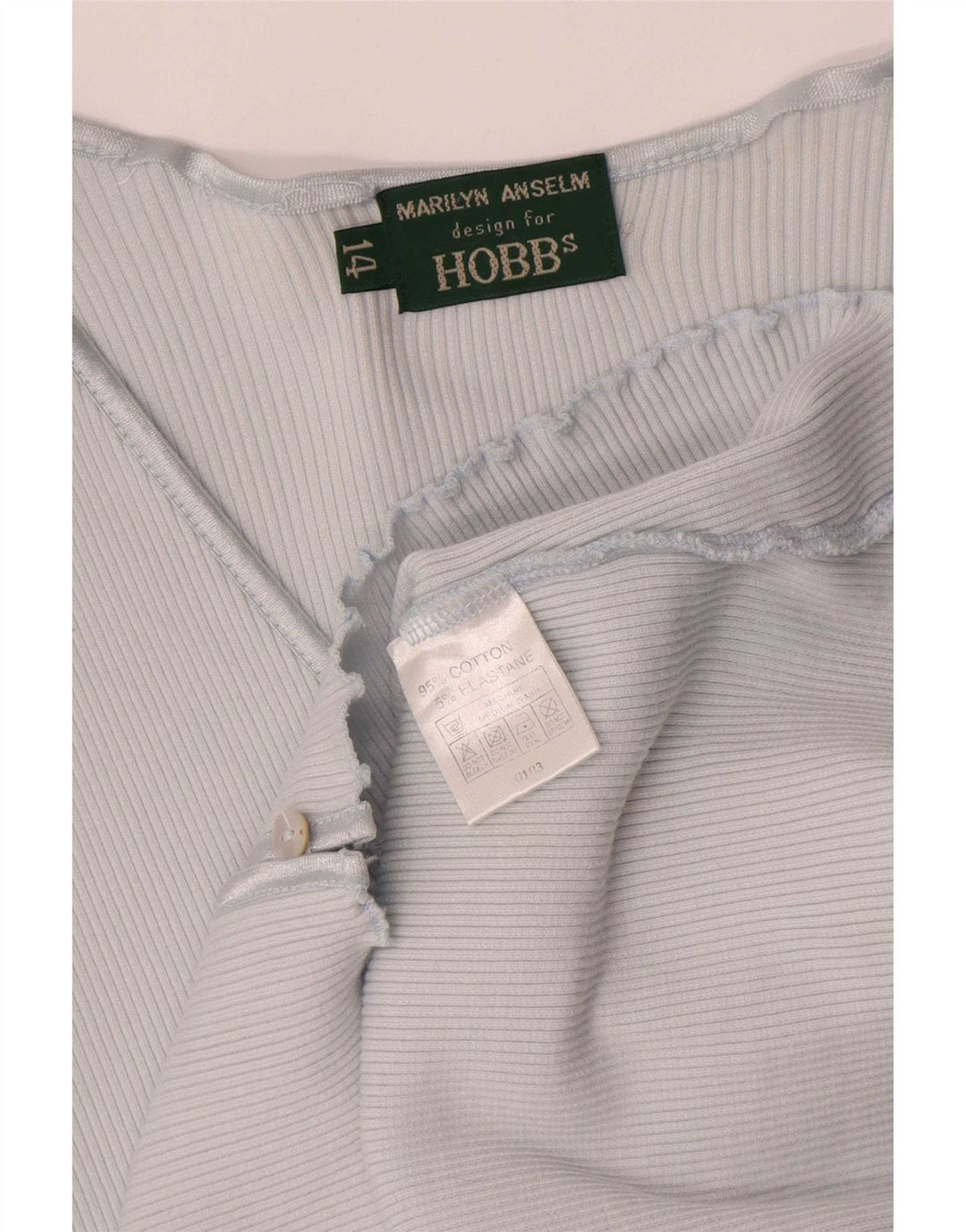 Hobbs - Cárdigan corto para mujer, Reino Unido 14, algodón azul medio