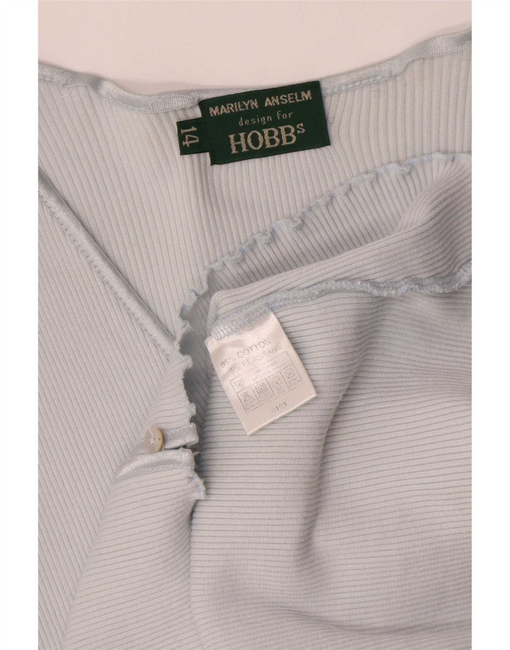 Hobbs - Cárdigan corto para mujer, Reino Unido 14, algodón azul medio