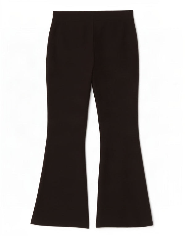 Marks & Spencer Pantalones casuales acampanados para mujer UK 12 Medium W30 L28 Negro