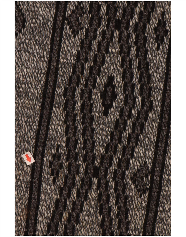 ANGELO LITRICO Jersey de cuello redondo para hombre IT 52/54 Large Grey Geométrico