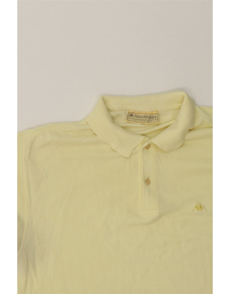 KAPPA Mens Polo Shirt UK 44 XL Yellow Cotton Vintage Kappa and Second-Hand Kappa from Messina Hembry 