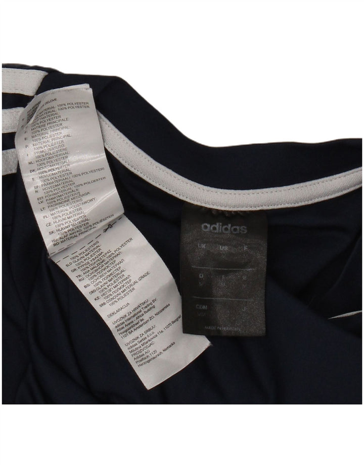 Adidas Hombre Climalite Camiseta Top Medio Azul Marino Poliéster