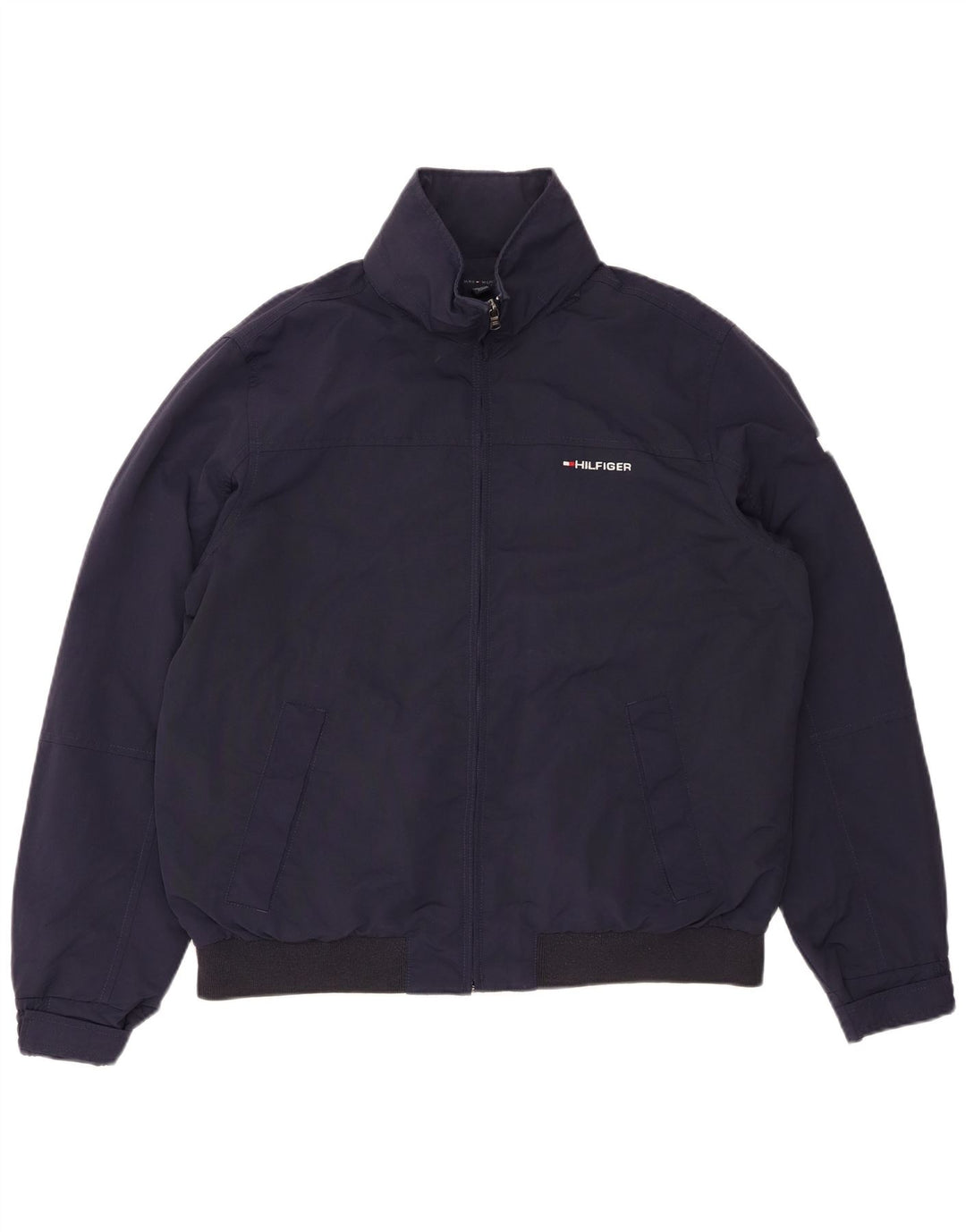 TOMMY HILFIGER Chaqueta bomber con capucha para hombre UK 38 Medium Azul marino Nylon