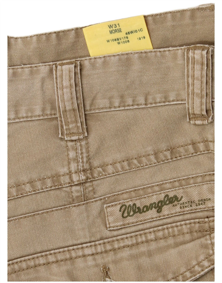 Wrangler Mens Morse Chino Shorts W31 Algodón Beige Medio