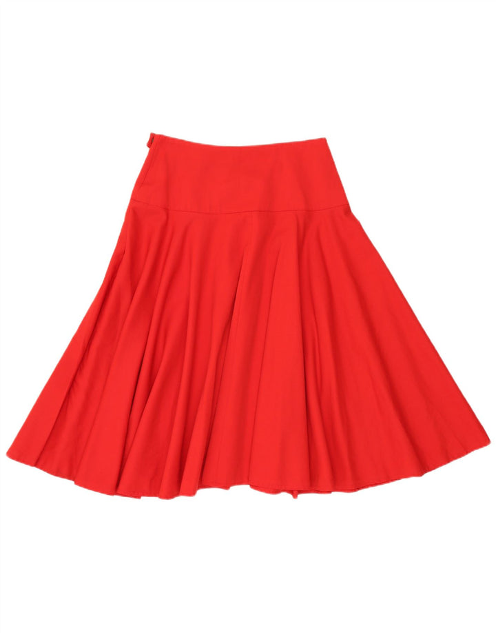 Falda acampanada para mujer Incom EU 40 Medium W28 Lana virgen roja