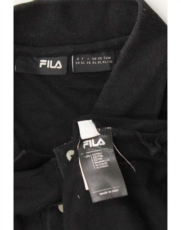 FILA Polo Hombre XL Algodón Negro