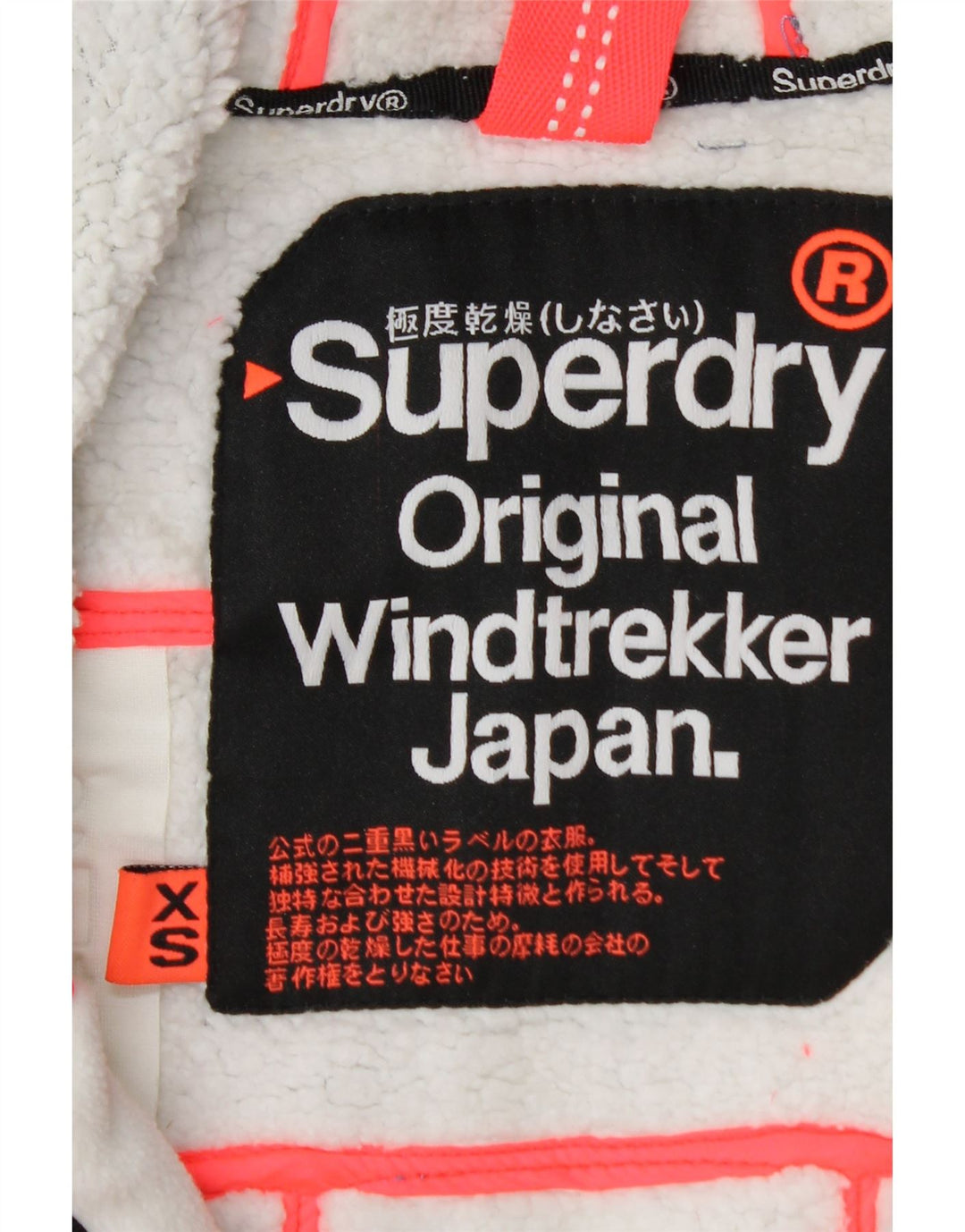 SUPERDRY Chaqueta cortavientos Sherpa con capucha Windtrekker para mujer UK 6 XS Azul