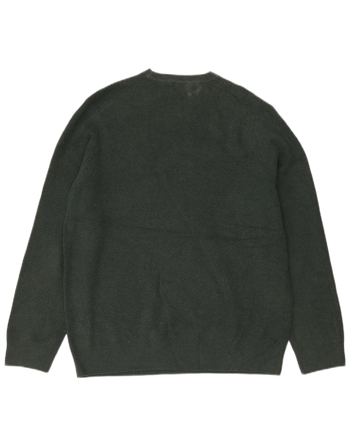 Marks & Spencer Jersey de cuello redondo para hombre XL Poliéster verde