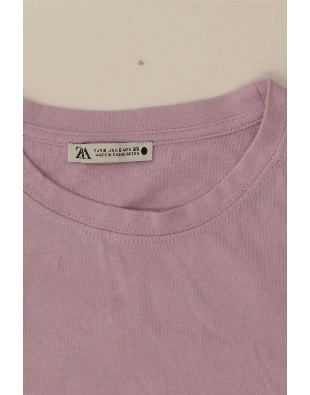 Zara Mujer Camiseta Top UK 10 Small Púrpura