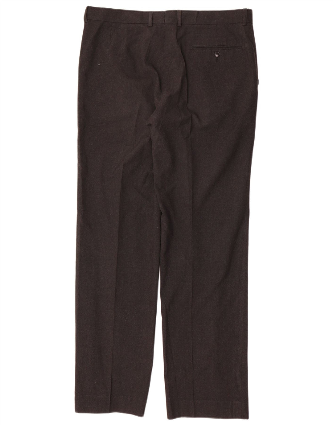 Marks & Spencer Pantalón de traje recto para hombre W36 L33 Poliéster gris