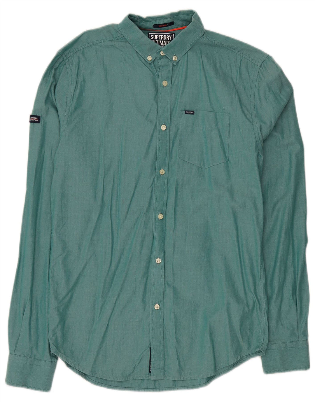 SUPERDRY Camisa Regular Fit Pequeño Algodón Verde Hombre