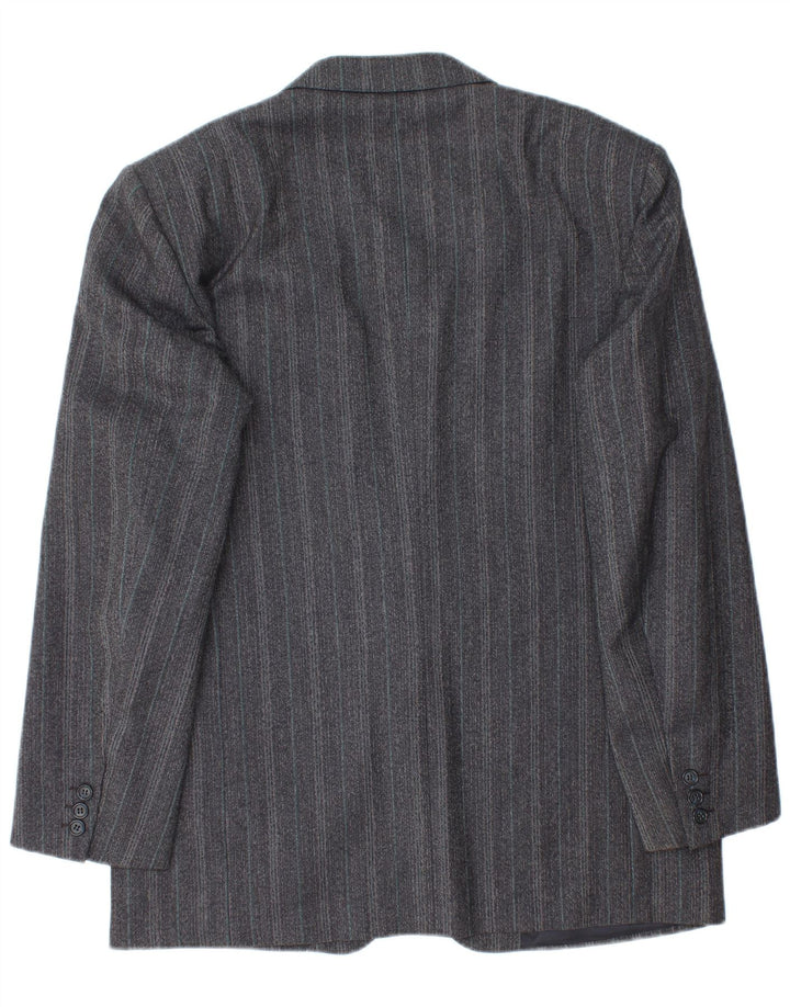 Valentino Chaqueta tipo blazer de 2 botones para hombre IT 46 Small Azul marino a rayas