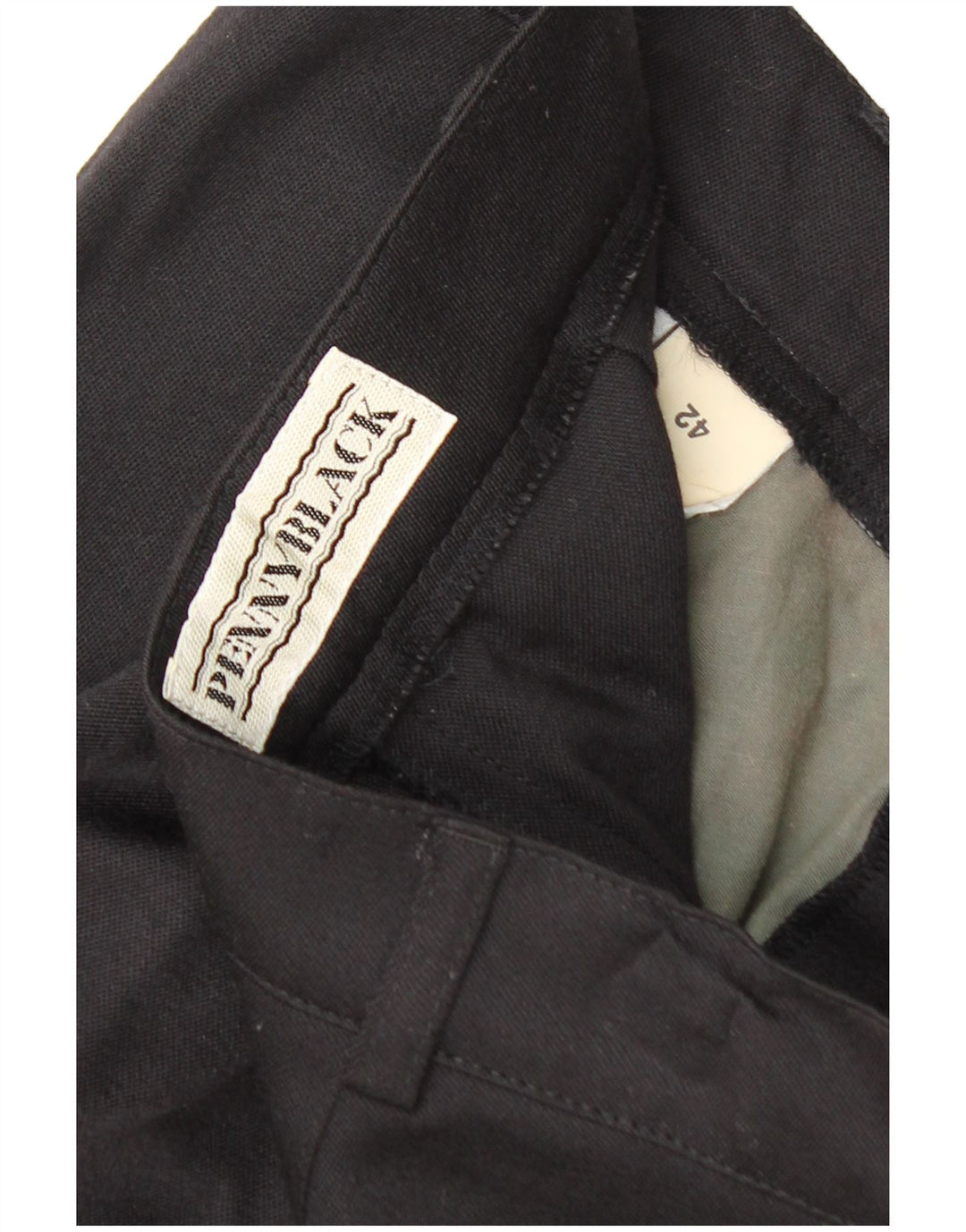 PENNY BLACK Pantalones chinos de cintura alta para mujer IT 42 Medium W26 L30 Negro