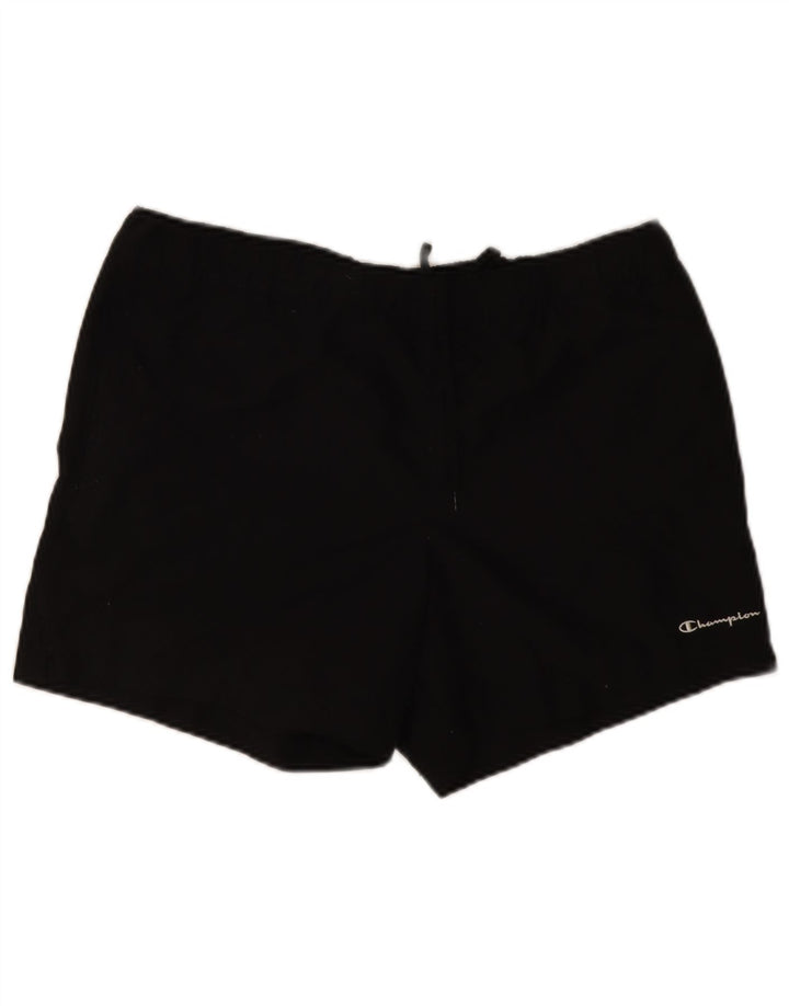 Champion Pantalones cortos deportivos para hombre poliéster negro grande