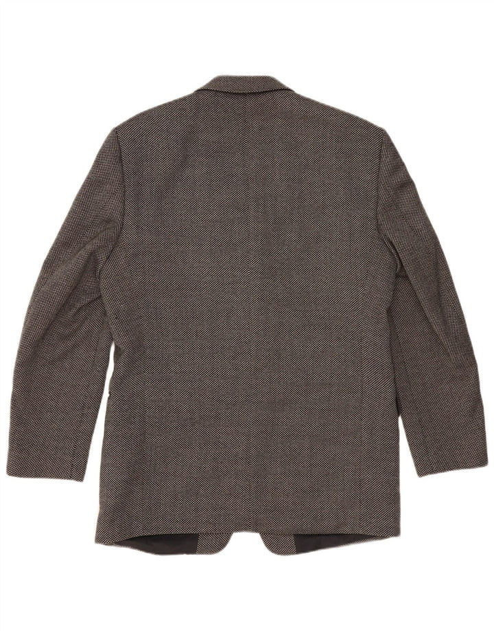 REDGREEN Chaqueta tipo blazer de 3 botones para hombre EU 50 Lana manchada gris grande