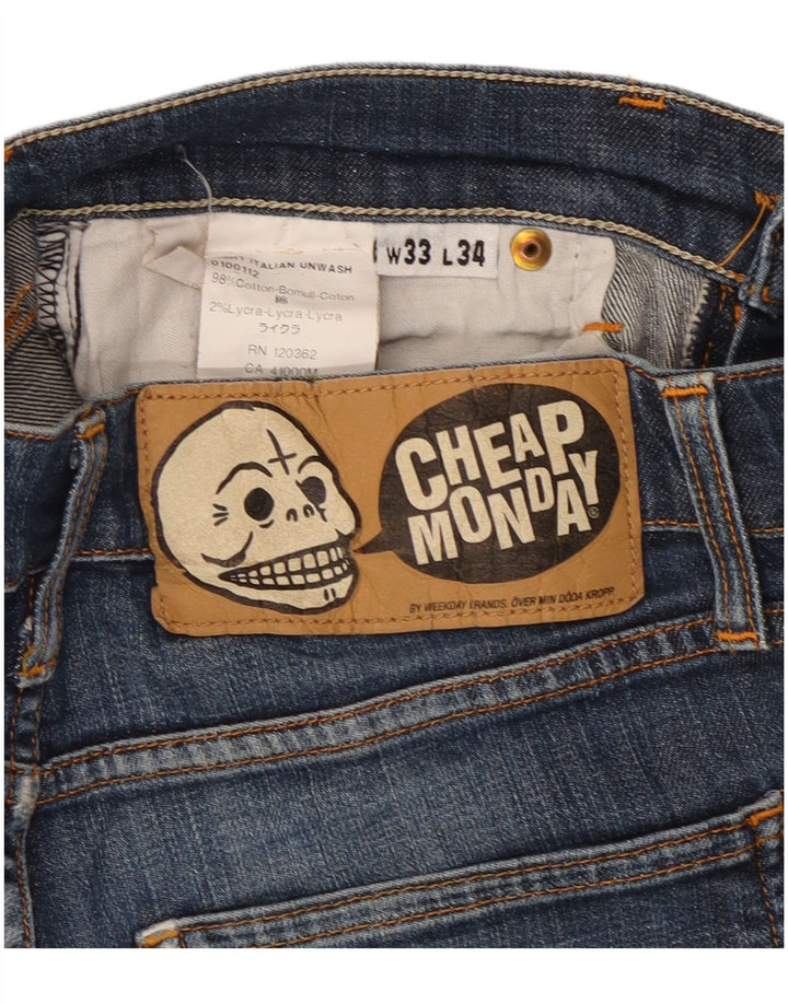 Vaqueros ajustados para mujer de Cheap Monday W33 L31 Algodón azul marino