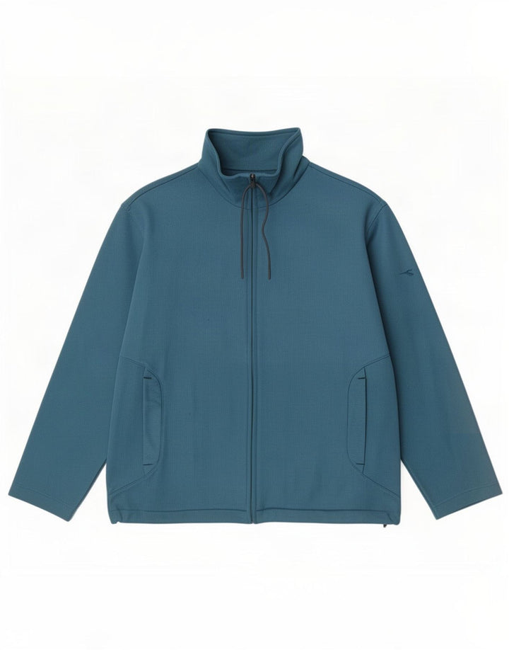 Diadora Chaqueta de chándal para mujer UK 46 Grande Poliéster azul