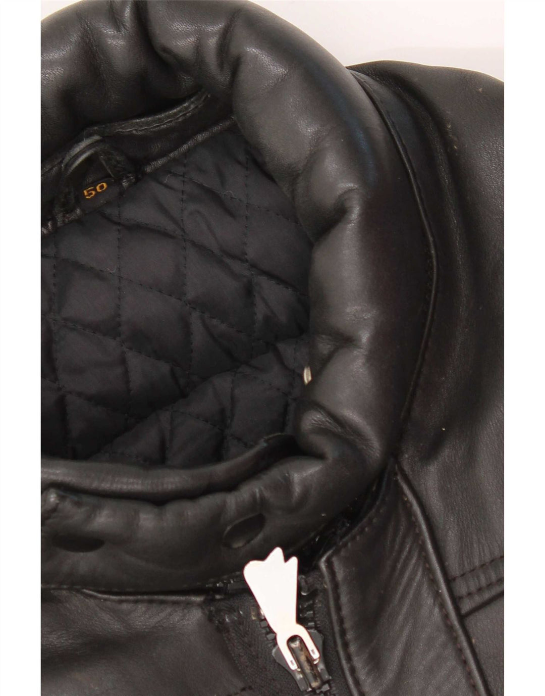 Hein Gericke Chaqueta de cuero para hombre IT 50 grande de cuero negro