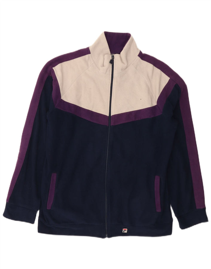 Fila Chaqueta polar para hombre UK 40 Large Azul marino Colorblock