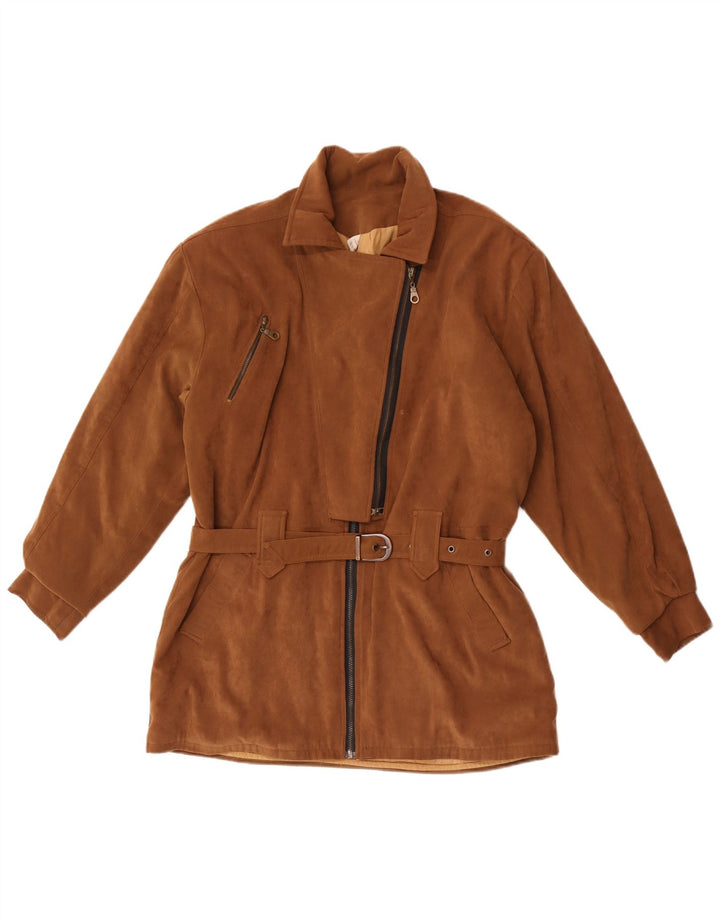 Vintage mujer chaqueta utilitaria EU 42 marrón grande