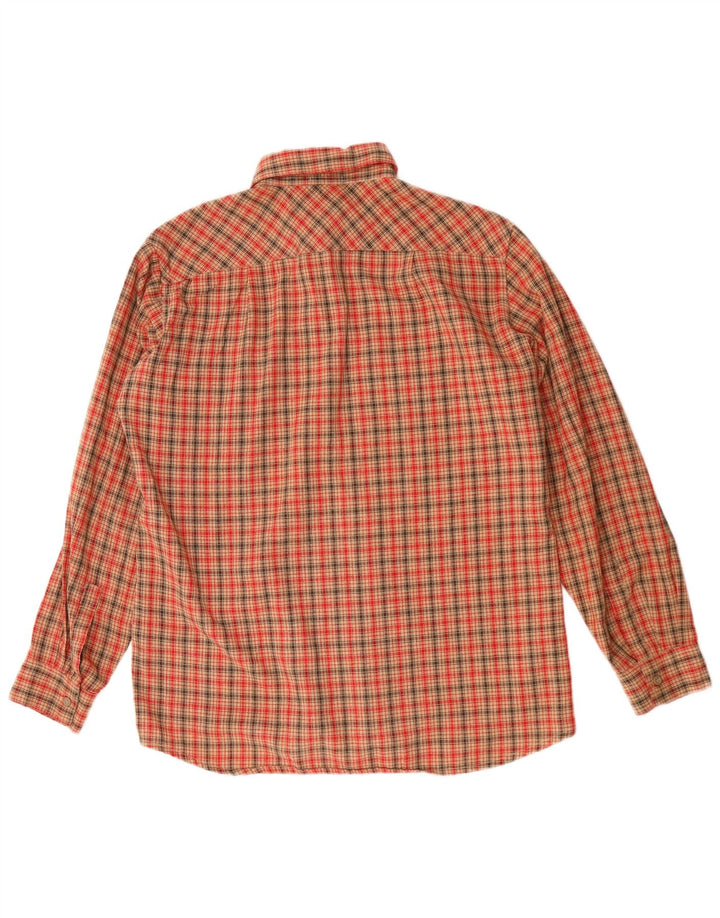Camisa de franela para hombre Ivy Oxford con cuadros rojos medianos