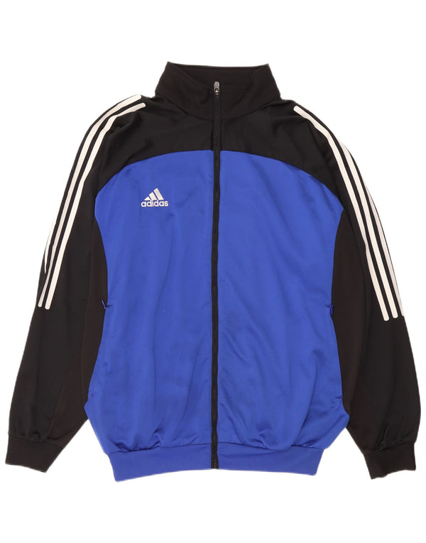 Adidas - Chaqueta de chándal para hombre, talla 46/48, poliéster, color azul