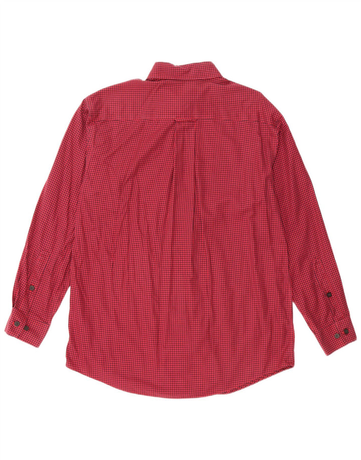 Camisa Orvis Hombre Algodón Vichy Rojo Mediano