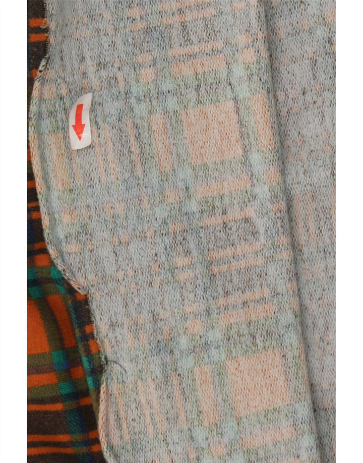 Vintage hombres polo cuello sudadera jumper XL naranja comprobar