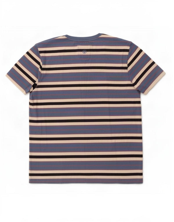 Camiseta para hombre Fat Face Top 2XL Algodón a rayas azules