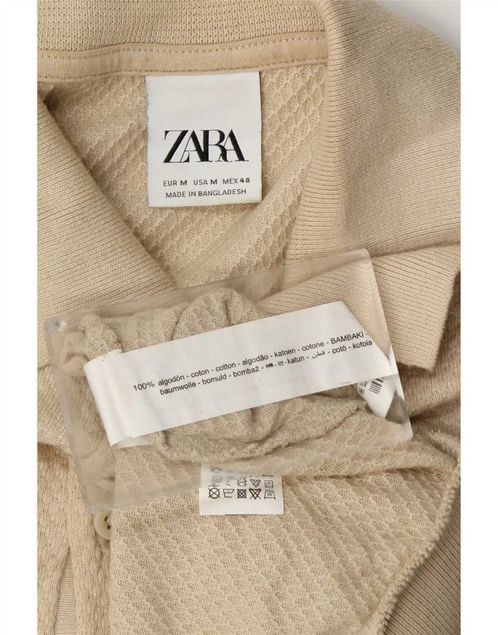 Zara Hombre Polo Polo Algodón Beige Medio