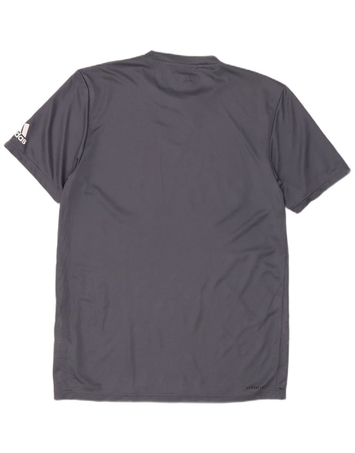 ADIDAS Mens Longwood Graphic Camiseta Top Pequeño Gris Poliéster