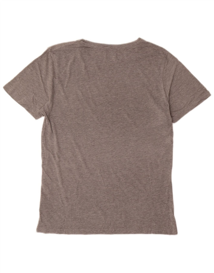 Jack & Jones Hombre Camiseta Gráfica Top Algodón Gris Medio
