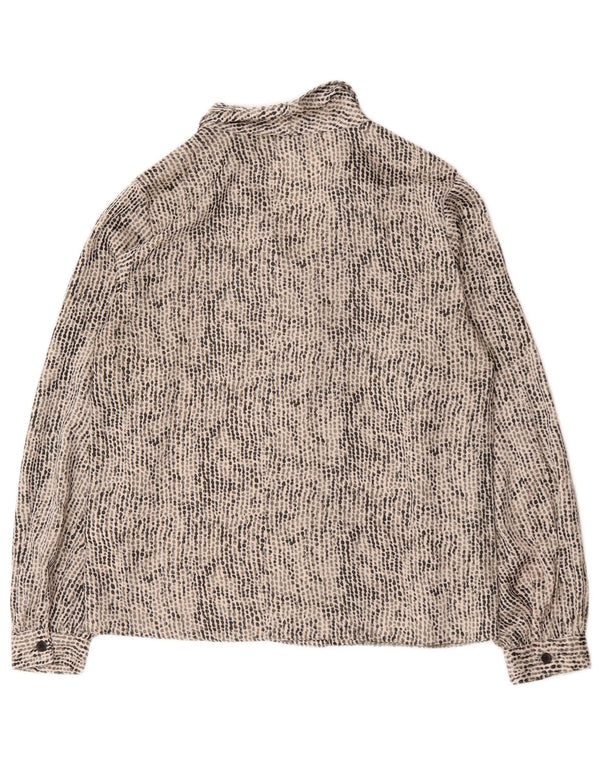 Topshop Blusa tipo camisa extragrande para mujer UK 6 XS Multicolor Spotted