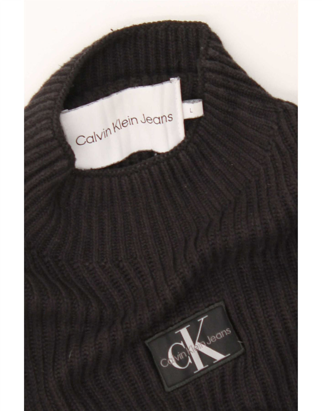 Calvin Klein Jeans - Jersey con cuello alto para hombre, talla grande, color negro