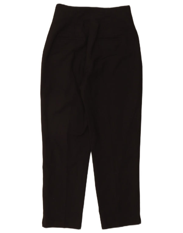 Zara Pantalones chinos cónicos de cintura alta para mujer EU 38 Small W28 L26 Negro