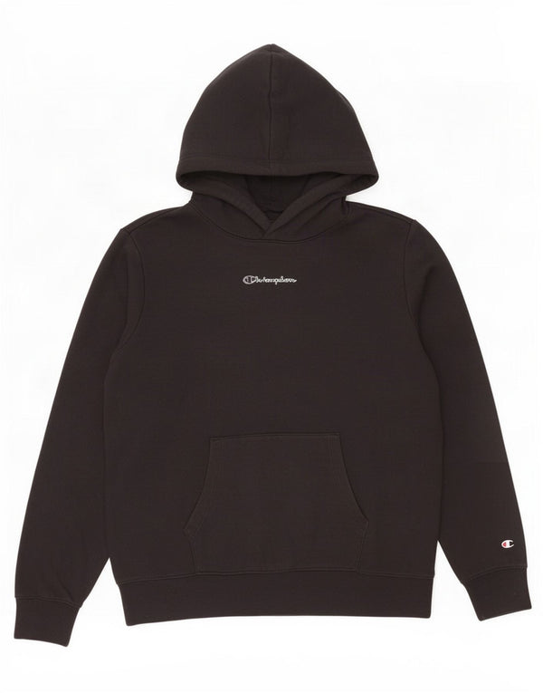 Champion Sudadera con capucha gráfica para mujer UK 46 Grande Algodón negro