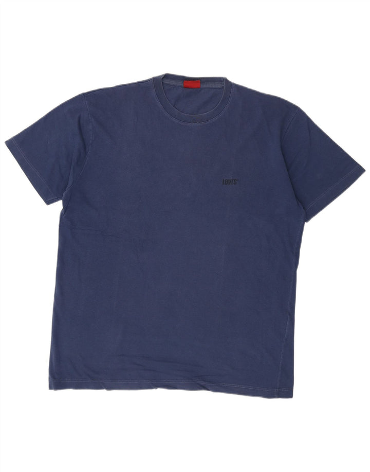 LEVI'S Hombre Camiseta Top Grande Azul Algodón